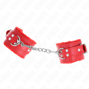 Kink Wrist Restraint-Mansete pentru Încheieturi Căptușite cu-Roșu 7 Kink Wrist Restraint-Mansete pentru Încheieturi Căptușite cu-Roșu - imagine 3