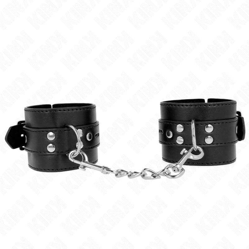 Kink Wrist Restraint-Cătușe de Încheieturi Negre cu Curea Neagră 2 img 189427 ee130a7b057ffe9c0cae9cab1ee6d7fa 1