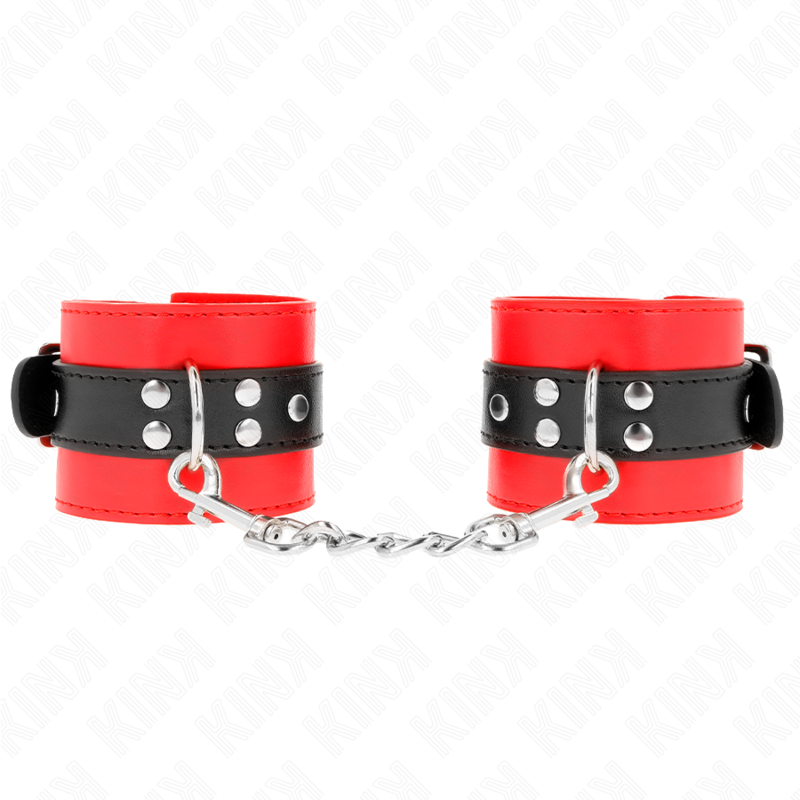 Kink Wrist Restraint-Mânșete pentru Încheieturi Roșii cu Curea 2 img 189505 1b2573c7c0cc87bf6edd9cdff76fc716 1