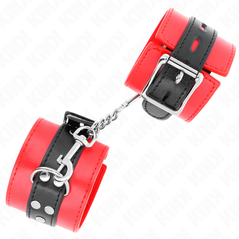 Kink Wrist Restraint-Mânșete pentru Încheieturi Roșii cu Curea 3 img 189506 e4985130b642ddb571cb37f71ee810e6 1