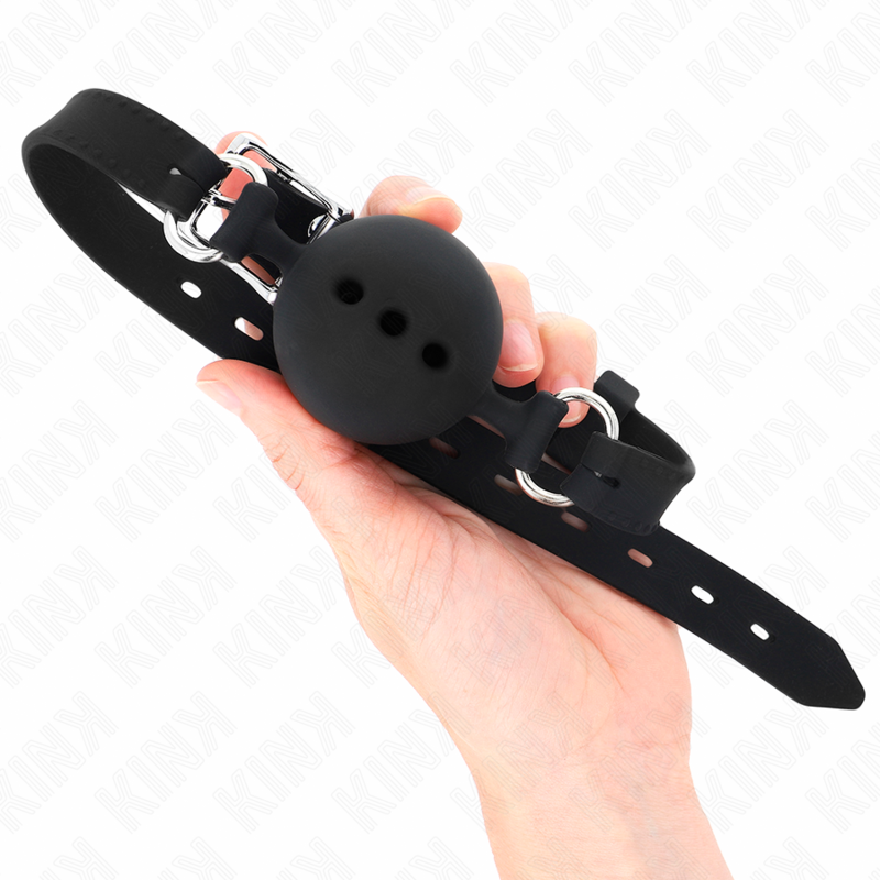 Kink Collar & Gag-Morsă Full din Silicon 55 X 2 cm cu Bilă 4.5 cm 3 img 189535 72cd8eda02b34d966cc9e363347b8bf5 1