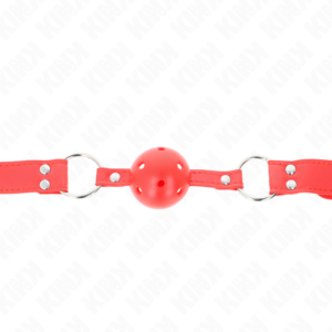 Kink Collar & Gag-Morsă Completă cu Bilă Dură, Goală Roșie 62 X 7 Kink Collar & Gag-Morsă Completă cu Bilă Dură, Goală Roșie 62 X - imagine 3