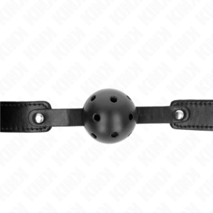 Kink Collar & Gag-Minge Respirabilă Neagră 4.5 cm, Curea 65 X 7 Kink Collar & Gag-Minge Respirabilă Neagră 4.5 cm, Curea 65 X - imagine 3