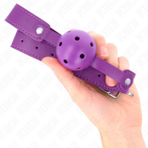 Kink Collar & Gag-Gag Minge Respirabilă Mov 4.5 cm, Curea 65 X 8 Kink Collar & Gag-Gag Minge Respirabilă Mov 4.5 cm, Curea 65 X - imagine 4