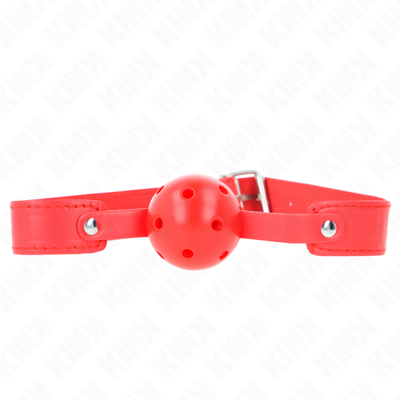 Kink Collar & Gag-Ball Gag Respirabil Roșu 4.5 cm, Curea 65 X 1 img 189647 df6b490ceb93ff87ae12c11cc155d78b 1
