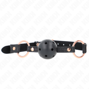 Kink Collar & Gag-Premium Tpe Ball Gag 4 cm - 60 X 2 cm - imagine 3