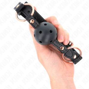 Kink Collar & Gag-Premium Tpe Ball Gag 4 cm - 60 X 2 cm - imagine 4