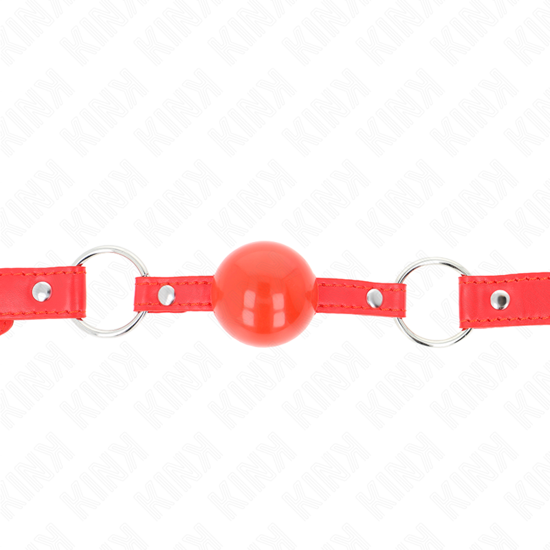 Kink Collar & Gag-Tpe Ball 4 cm Gag cu Roșu Lock 60 X 2 cm 2 img 189688 7d724960d1085cdf9c1c7de3c4ce050b 1