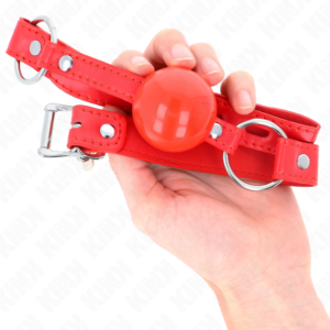 Kink Collar & Gag-Tpe Ball 4 cm Gag cu Roșu Lock 60 X 2 cm 8 Kink Collar & Gag-Tpe Ball 4 cm Gag cu Roșu Lock 60 X 2 cm - imagine 4