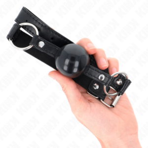 Kink Collar & Gag-Gag cu Bilă Tpe Negru 4 cm, 60 X 2 cm 8 Kink Collar & Gag-Gag cu Bilă Tpe Negru 4 cm, 60 X 2 cm - imagine 4