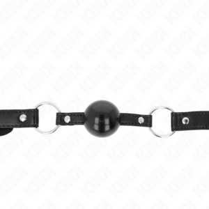 Kink Collar & Gag-Gag cu Bilă Tpe Negru 4 cm, 60 X 2 cm 7 Kink Collar & Gag-Gag cu Bilă Tpe Negru 4 cm, 60 X 2 cm - imagine 3