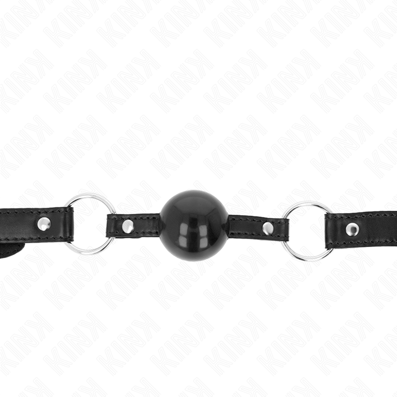 Kink Collar & Gag-Gag cu Bilă Tpe Negru 4 cm, 60 X 2 cm 3 img 189694 7662be330659da1baedeb7a880f643ab 1