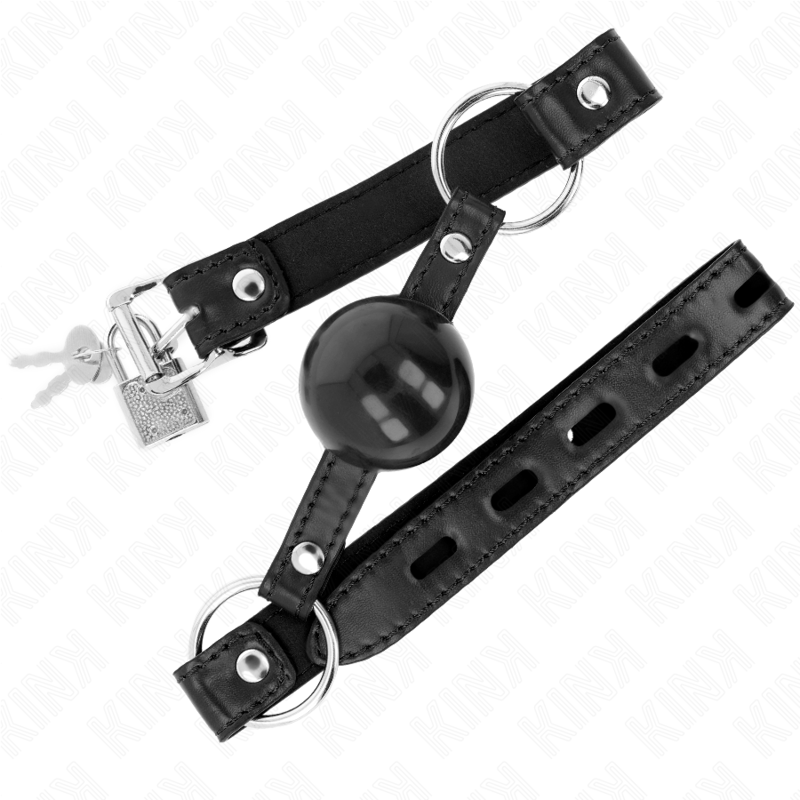 Kink Collar & Gag-Gag cu Bilă Tpe Negru 4 cm, 60 X 2 cm 2 img 189695 9b22496f8fa42b0043d17258ec9717ed 1