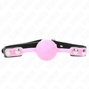 Kink Collar & Gag-Gag cu Bilă Luminous din Silicon 4 cm, Ham 60 - imagine 1