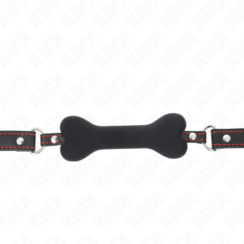Kink Collar & Gag-Black Bone 12 cm Gag 63 X 2 cm-Silicon 3 img 189738 f340dd4be5684662121e2c0acba9a92b 1