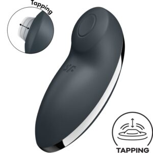Satisfyer-Tap & Climax 2 Vibrator & Stimulator Grey-Silicon, 10 13 Satisfyer-Tap & Climax 2 Vibrator & Stimulator Grey-Silicon, 10 - imagine 6