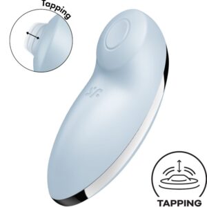Satisfyer-Tap & Climax 2 Vibrator & Stimulator Albastru-Silicon 9 Satisfyer-Tap & Climax 2 Vibrator & Stimulator Albastru-Silicon - imagine 2