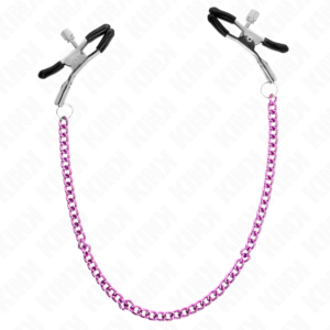 Kink Nipple Grip-Cleme pentru Mamelon cu Lanț Mov - 30 cm-Metal 6 Kink Nipple Grip-Cleme pentru Mamelon cu Lanț Mov - 30 cm-Metal - imagine 2