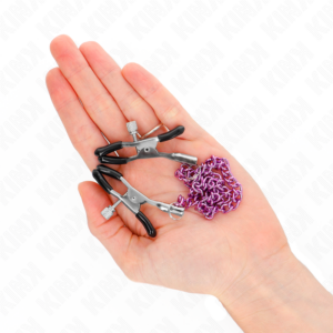 Kink Nipple Grip-Cleme pentru Mamelon cu Lanț Mov - 30 cm-Metal 8 Kink Nipple Grip-Cleme pentru Mamelon cu Lanț Mov - 30 cm-Metal - imagine 4