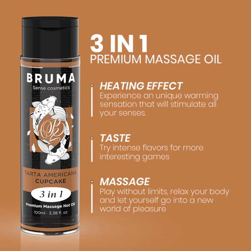 Bruma-Premium Massage Hot Oil Cupcake 3 in 1 - 100 ml 3 img 190099 e3731adcd4f4abc1c83b24968d80e929 1