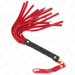 Kink Impact & Touch-Mini Bici din Piele Întoarsă Roșie 30 cm · Accesorii BDSM (imaginea 3)