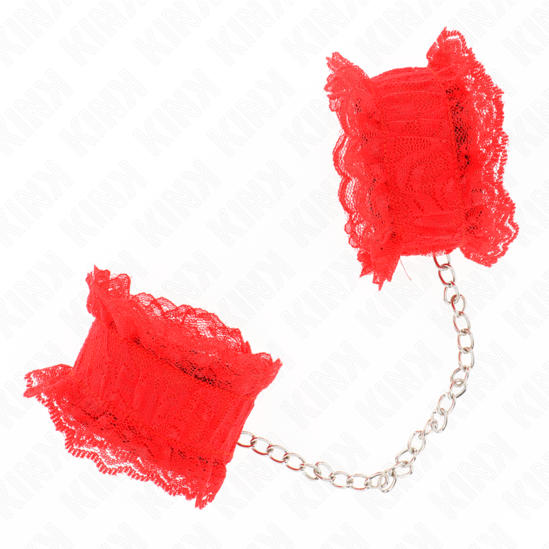 Kink Wrist Restraint-Mansete Elastice din Dantelă, Roșii 3 img 190517 b88fb04782504bf7287c00bf54a70917 1