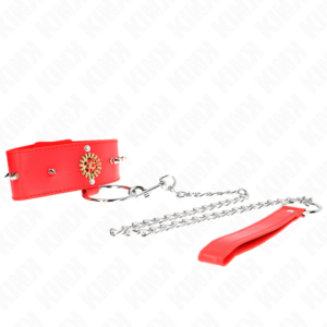 Kink Collar & Gag-Colier Red Diamond cu Curea 65 cm Reglabil 8 Kink Collar & Gag-Colier Red Diamond cu Curea 65 cm Reglabil - imagine 3