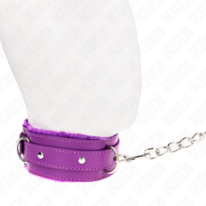 Kink Collar & Gag-Zgardă cu Lesă 65 cm cu Restricții Violet · Bondage & Catuse (imaginea 3)
