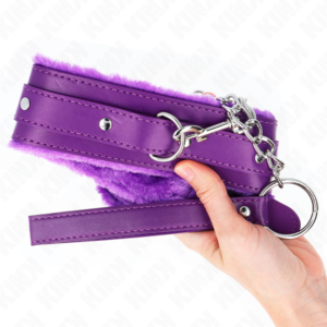Kink Collar & Gag-Zgardă cu Lesă 65 cm cu Restricții Violet · Bondage & Catuse (imaginea 4)
