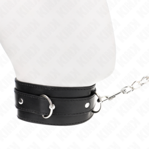 Kink Collar & Gag-Guler cu Curea 65 cm cu Ham Negru 54 X 4.5 cm - imagine 3