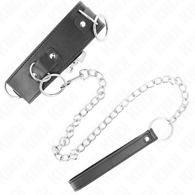 Kink Collar & Gag-Colier cu Lesă 65 cm 3 Inele Model 2 Reglabil 5 img 190842 668cbba19ccf8a27400c766f47d6f186 1