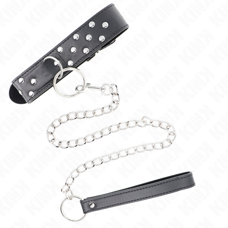 Kink Collar & Gag-Colier cu Inel și Nit, Curea 65 cm, Negru 4 img 190844 2d1fea1ef497a60a438d0c2d16233b39 1