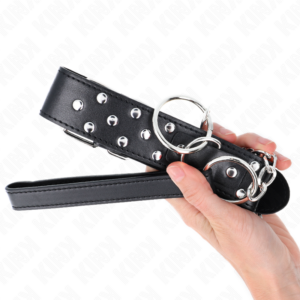 Kink Collar & Gag-Colier cu Inel și Nit, Curea 65 cm, Negru 10 Kink Collar & Gag-Colier cu Inel și Nit, Curea 65 cm, Negru - imagine 5