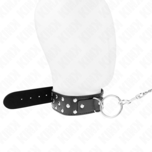 Kink Collar & Gag-Colier cu Inel și Nit, Curea 65 cm, Negru 8 Kink Collar & Gag-Colier cu Inel și Nit, Curea 65 cm, Negru - imagine 3