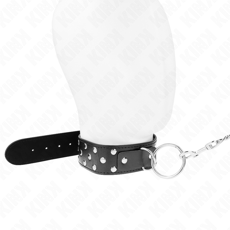 Kink Collar & Gag-Colier cu Inel și Nit, Curea 65 cm, Negru 3 img 190847 8529678371f5189f434c22872f2d4a91 1