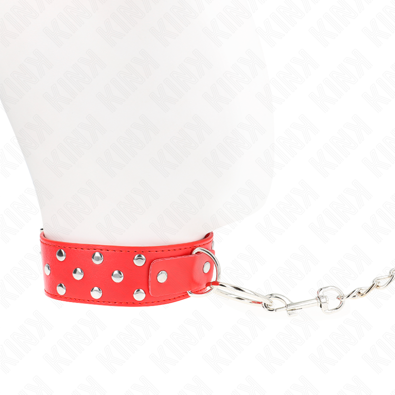 Kink Collar & Gag-Colier cu Nit, Inel și Curea 65 cm Roșu 2 img 190851 95ab84eb59f1c1241377cc8331ca292d 1