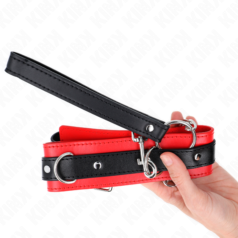Kink Collar & Gag-Guler Basic cu Lesă 65 cm Model 3 Roșu 53 X 5 3 img 190877 64980d1892a8bddb65f04337285c333a 1