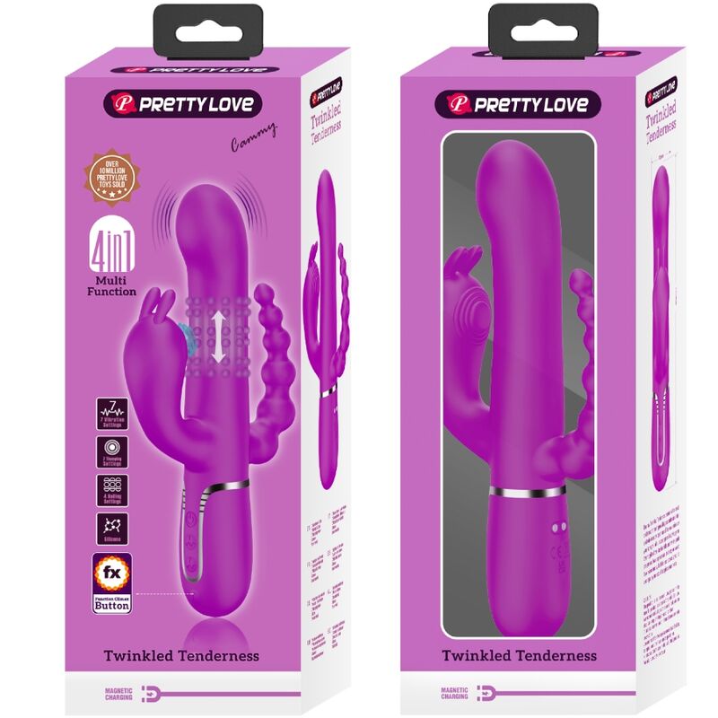 High Tech-Cammy Triple Vibrator Multifuncțional 4 in 1-Roz 2 img 191327 3b4074c23d14261044b669790f1388c4 1