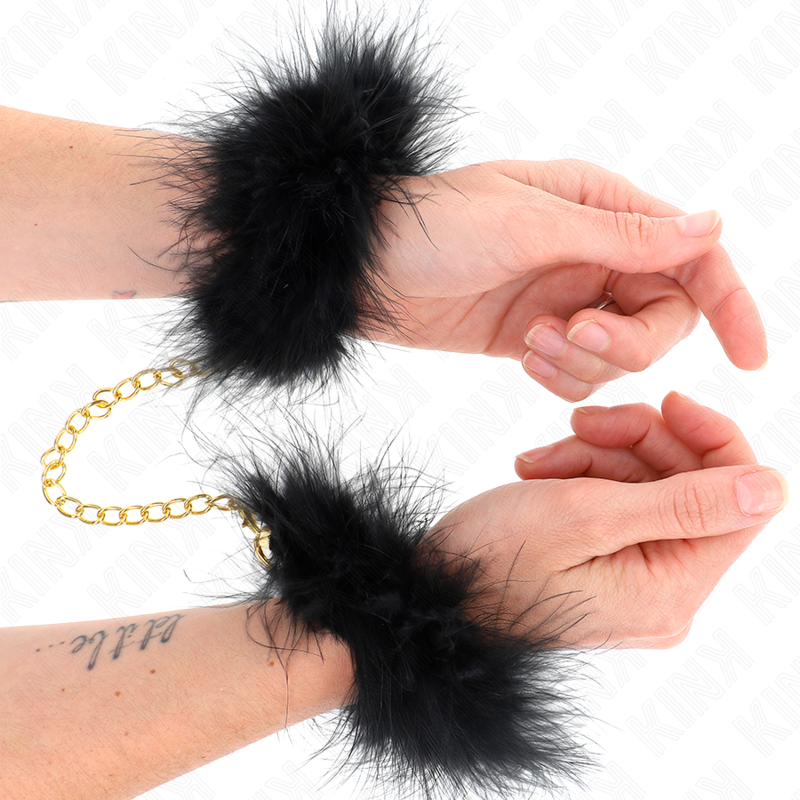Kink Wrist Restraint-Mansoane de Mână cu Pene și Lanț Auriu 1 img 191369 abec2fafde7b6d0e39a62f18dc80cb64 1