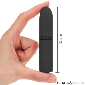 Black&silver-Geri Usb Reîncărcabil Bullet Vibrant 8 Vibrații - imagine 5