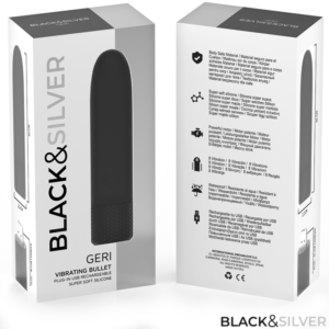 Black&silver-Geri Usb Reîncărcabil Bullet Vibrant 8 Vibrații - imagine 7