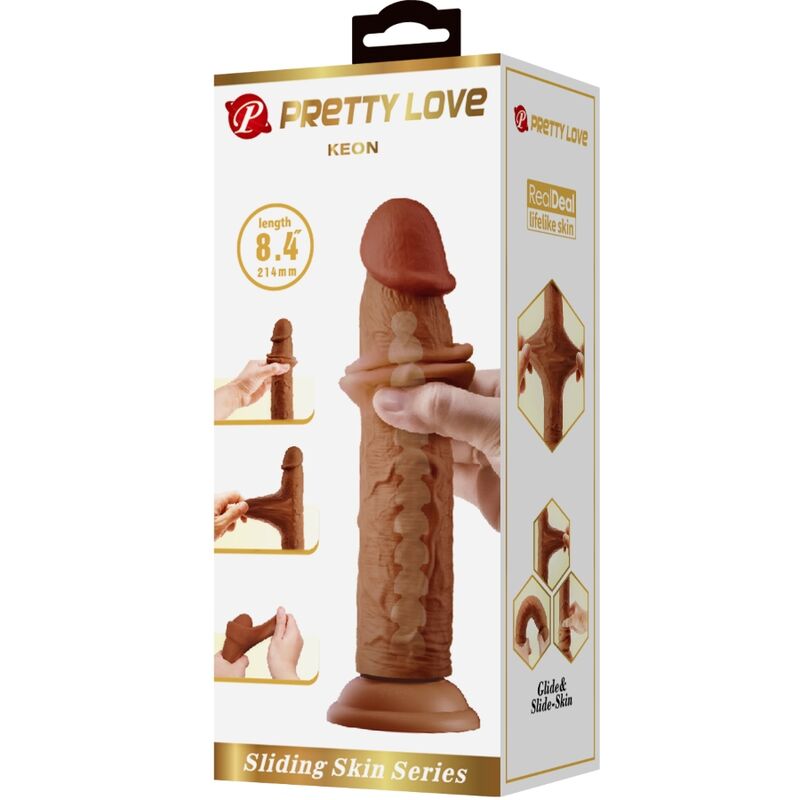 Dildos-Keon Dildo Realist 21 cm Maro-TPR, Waterproof, Ventuza 7 img 191910 cf8081ad24a5876de241c779955c2ad0 1