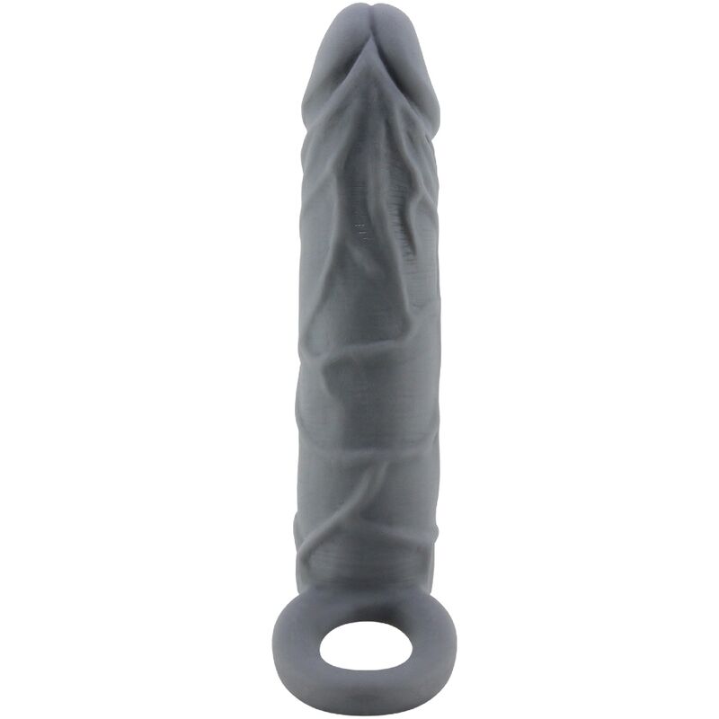 For Him-Manșon Realistic Skin pentru Penis, Gri Închis-TPR 1 img 191967 c42d467c77e7665793396383e1b306bd 1