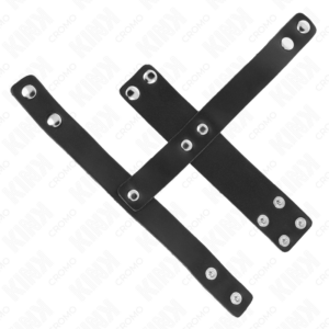 Kink Ring Power-Inel Cage din Piele pentru Penis cu Separator 7 Kink Ring Power-Inel Cage din Piele pentru Penis cu Separator - imagine 3