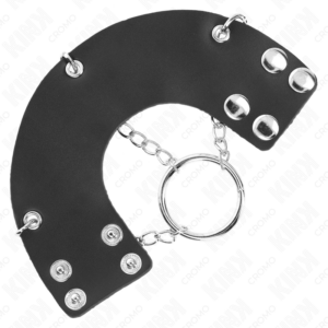 Kink Ring Power-Inel pentru Penis 4 cm Lanț 7 cm Metal cu Curea 10 Kink Ring Power-Inel pentru Penis 4 cm Lanț 7 cm Metal cu Curea - imagine 5