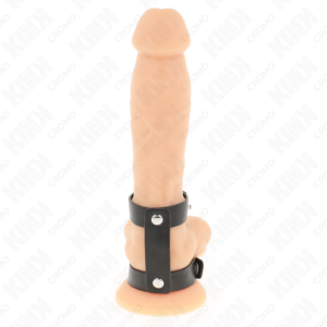 Kink Ring Power-Inel Dublu Reglabil din Piele pentru Penis 15 Kink Ring Power-Inel Dublu Reglabil din Piele pentru Penis - imagine 7