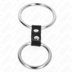 Kink Ring Power-Inel Dublu Metalic pentru Penis 3.7 cm Până la 5 - imagine 4