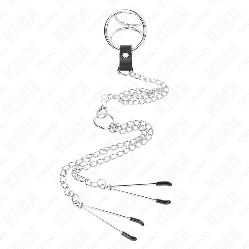 Kink Ring Power-Inel Metalic Triplu Cromat pentru Penis 3.8 cm 2 img 193466 18da5036c761cd833e82ddba7ec99d21 1