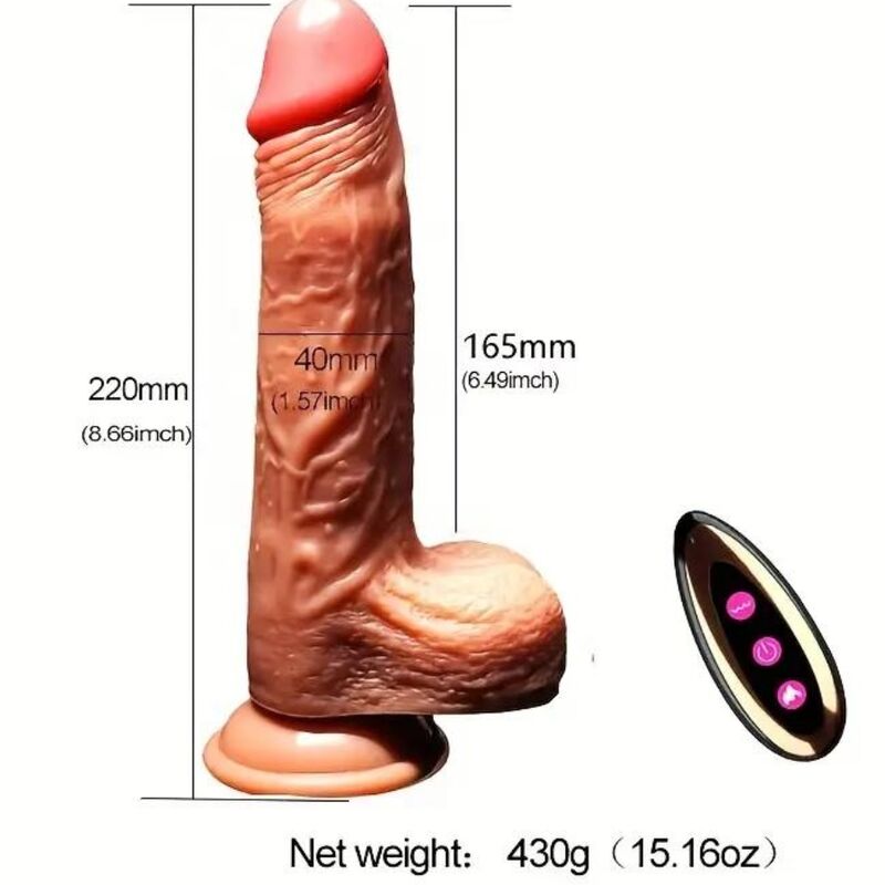 Armony-Vibrator Dildo Realist Reîncărcabil cu Telecomandă-TPE 8 img 193840 724b2e19125147b1766a49bd38f2fb3a 1