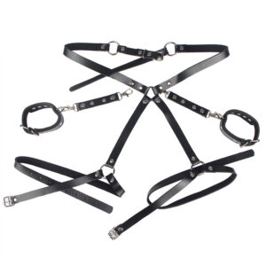 Subblime Fetish-953690 Cătușe cu Centură Bondage Negru One Size - imagine 7